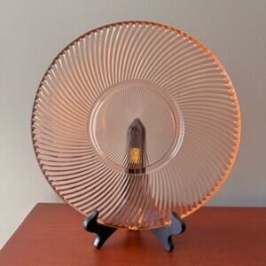 Federal Glass Diana Pink Depression Glass Serving Tray Platter 1930s 11.5 inches